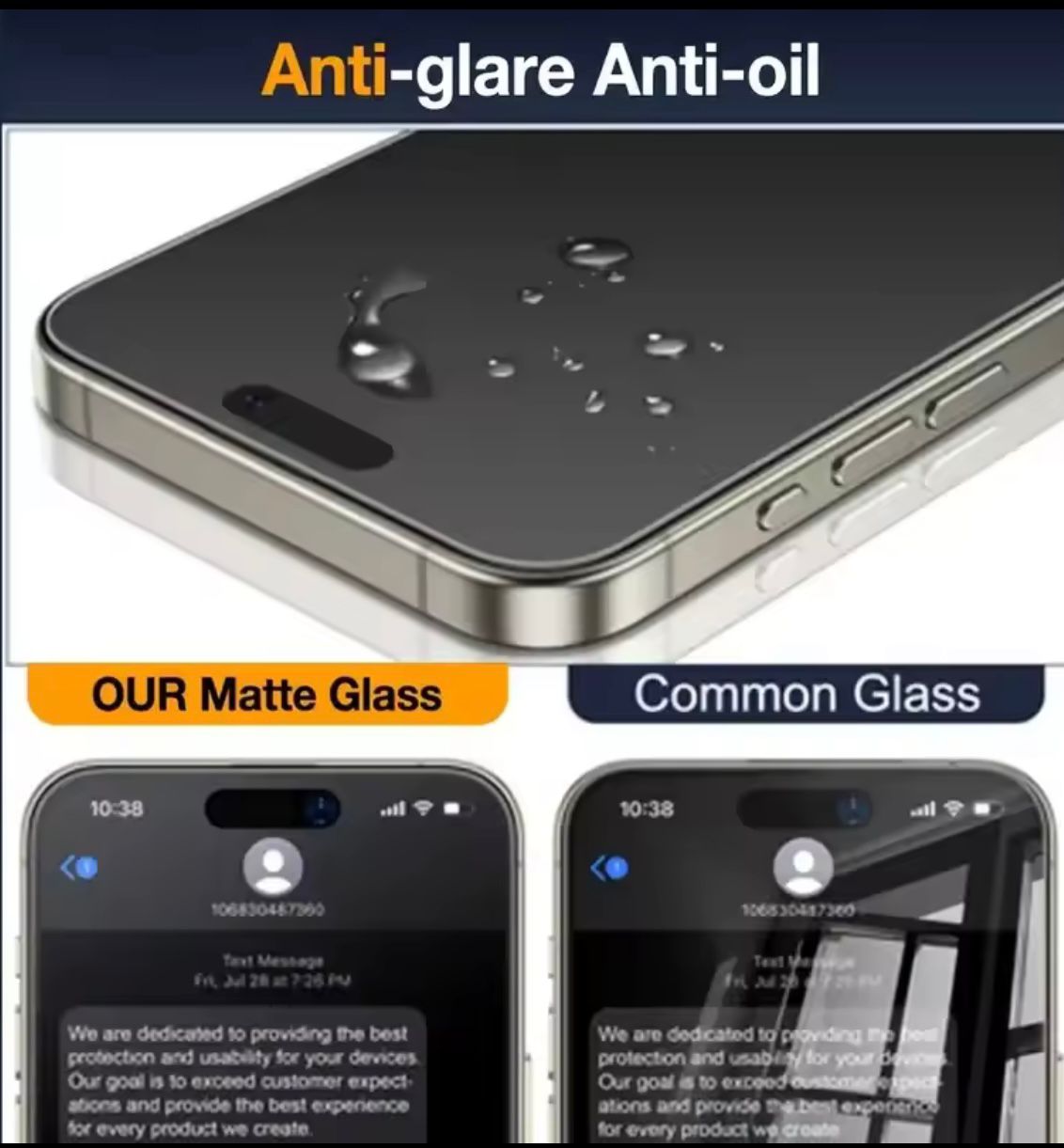 pack de 3 protectores de pantalla matte con privacidad